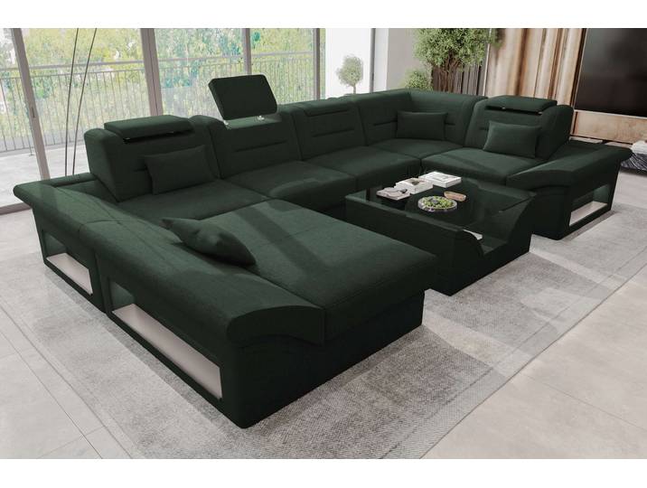 Wohnlandschaft Enzo U Form Stoffsofa