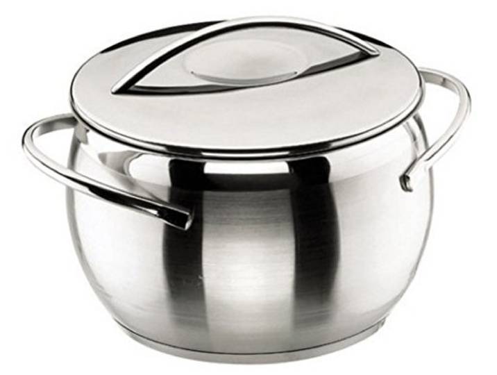 LACOR 79128 Fleischtopf mit Deckel Belly 28 cm Aus lebensmittelechtem Edelstahl gefertigt; hohe Korrosionsbeständigkeit und Haltbarkeit im täglichen Gebrauch