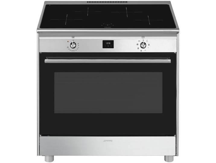 Smeg CG90CIXT Inductie fornuis Zwart