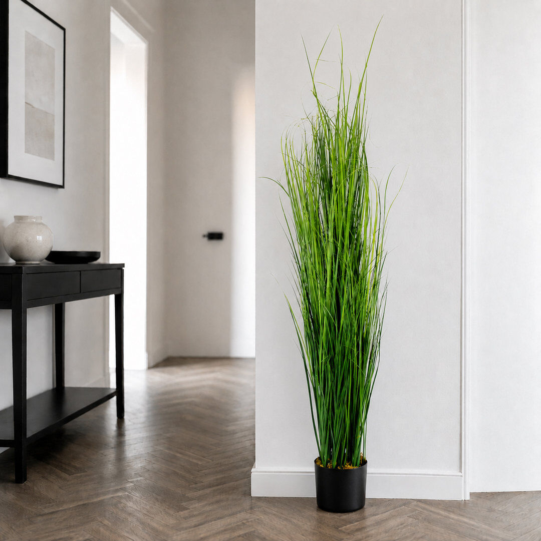 Leaf 130cm Faux Plant in Pot Liner Green 130cm H X 30cm W X 30cm D