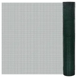 vidaXL Drahtzaun für Hühner Verzinkt mit PVC-Beschichtung 10x1 m Grün
