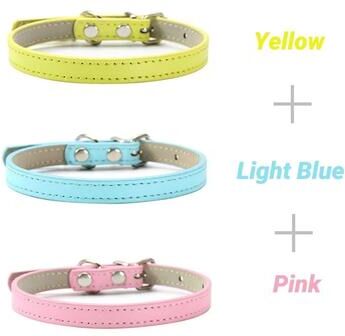 Uplifted Finds 3 Piece Soft PU Leather Cat Collar Set 2 s