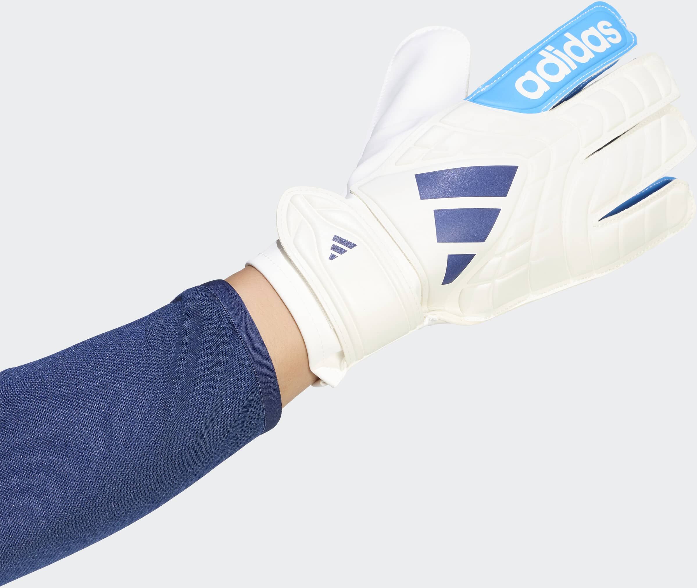 Torwarthandschuhe ADIDAS PERFORMANCE "COPA CLUB", Gr. 11, zero metallic, lucid ray blau, dunkelblau, Handschuhe Torwarthandschuhe zero metallic, lucid ray blau, dunkelblau 11