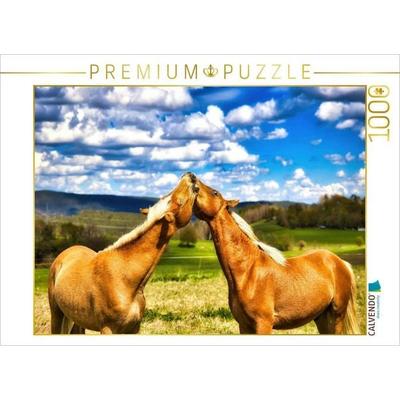 CALVENDO Puzzle Ein Motiv aus dem Kalender Haflinger im Thüringer Wald | 1000 Teile Lege-Größe 64x48cm Foto-Puzzle für glückliche Stunden, Sonstige