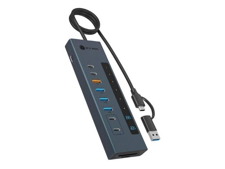 ICY BOX Laptop-Dockingstation ICY BOX IB-HUB1742CR-C2PD, Dockingstation, (USB-A