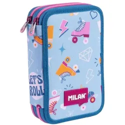 Milan, Etui, Federmäppchen 2 Stück mit Roller Zubehör