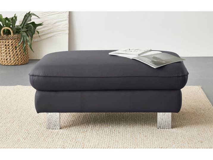 Hocker COTTA Driver , braun (fango), B:101cm H:46cm T:65cm, 100% Echtleder, Hocker, Hocker, mit edlen Metallfüssen