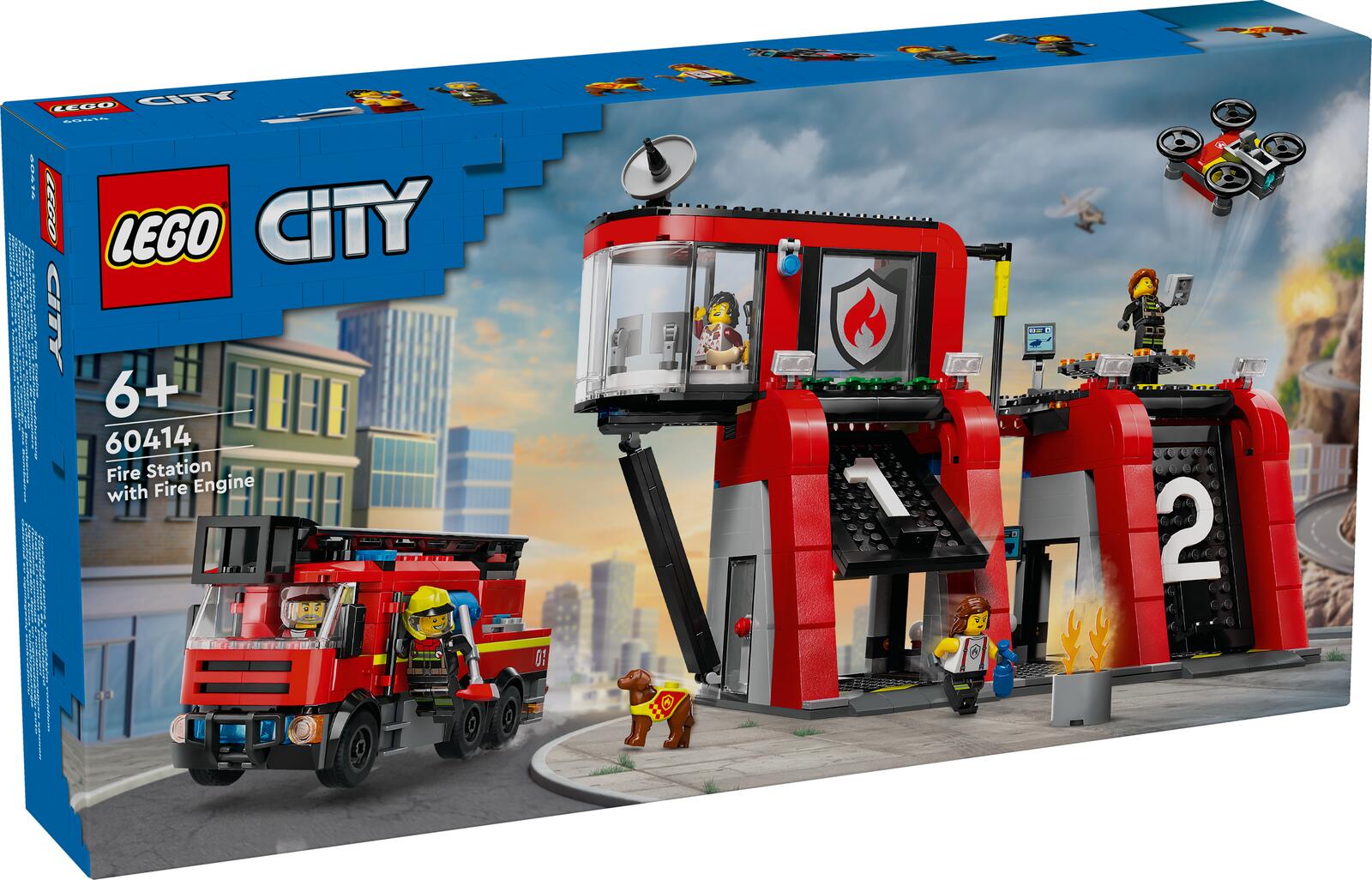 LEGO® City 60414 Feuerwehrstation mit Drehleiterfahrzeug