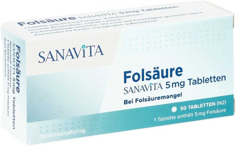 Folsäure Sanavita 5 mg Tabletten