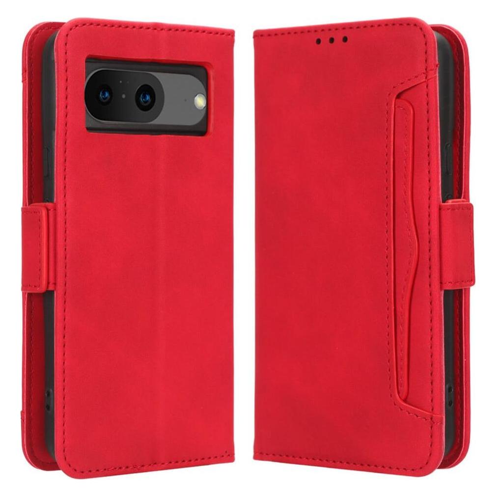 Cover-Discount Google Pixel 8 - Etui mit vielen Kartenfächer rot (Google Pixel 8) (660138760C)