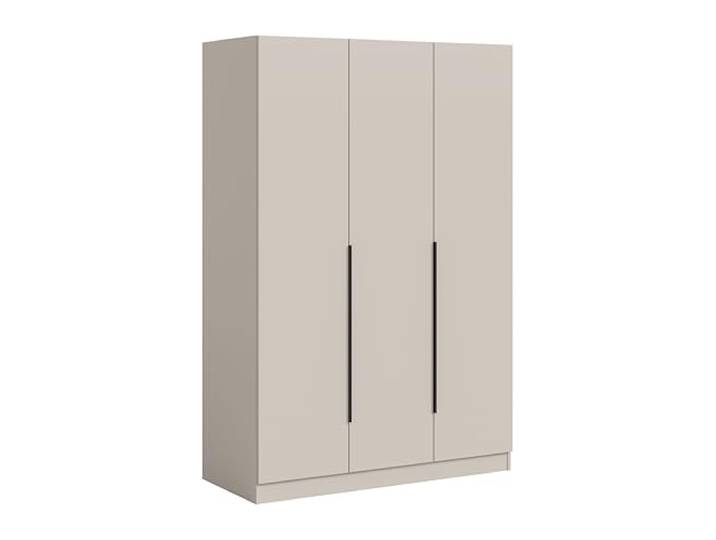 xonox.home – Kleiderschrank Kopenhagen 120x180x52 cm in Kaschmir – 3-türiger Schlafzimmerschrank inkl Kleiderstange und 2 Einlegeböden – Vielseitig nutzbar, geräumig und langlebig
