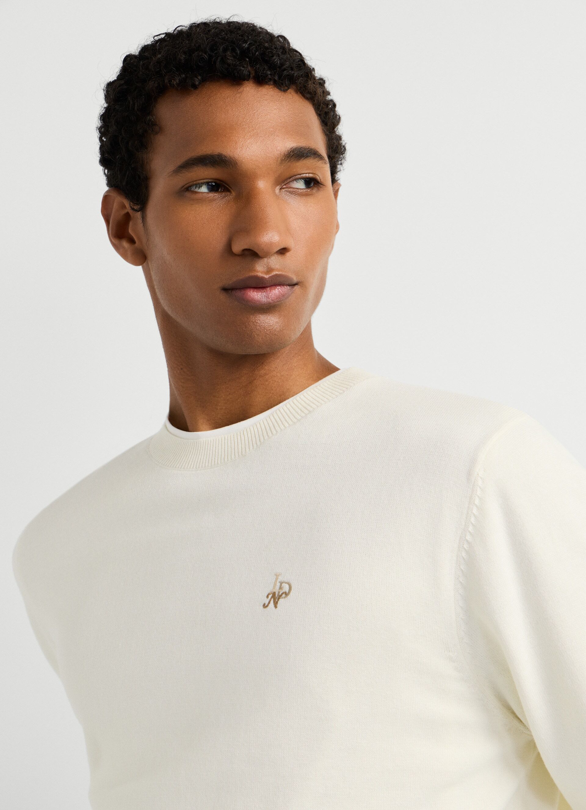 Rundhalspullover PEPE JEANS "DANIELS", Herren, Gr. XL, weiss (sanftes weiß), Strick, Obermaterial: 100% Baumwolle, unifarben, regular fit hüftbedeckend, Rundhals, Rippstrickbündchen, Pullover Rundhalspullover, mit gestickten Details, Baumwolle sanftes wei