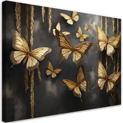 LEINWANDBILD Goldene Schmetterlinge 60x40cm