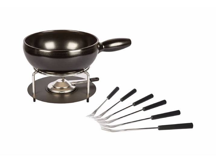 Stöckli Käsefonduegarnitur Aragon Large, 23cm – Fondue Set – schwarz