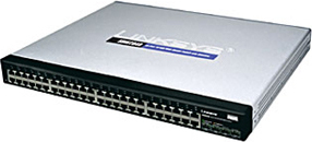 Cisco 48-Port Gigabit Switch: WebView, gemanaged, 52, 48, 52, 1000BASE-T, 100BASE-TX, 10BASE-T, 8000 Eintragungen, 96 Gbit/Sek, 1 Gbit/Sek