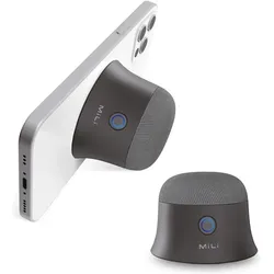 Ultron Mag Soundmate magnetic BT Speaker 2 Stück black (8 h), Bluetooth Lautsprecher, Grau, Schwarz