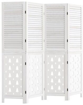 "Costway 67"" Tall Wood Room Divider Indoor Wooden Partition for Room Separation-4 Panels"