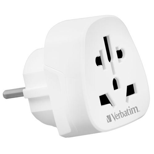 Verbatim World to Europe Travel Adapter Plug, weiß WTEU-02 49549