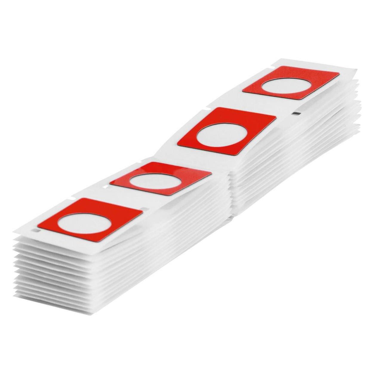 Brady M7-5-7593-RD, EPREP, Polyester, Rot, glänzend, 30.00 x 40.00 mm, mit Loch (24.00 mm Durchmes (M7-5-7593-RD)