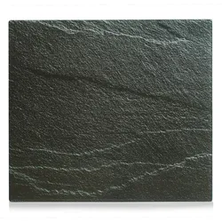 Abdeckplatte Granit 56 x 50 cm Glas Schwarz