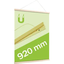 SPRINTIS Posterleiste 92 cm, holz, magnetische Posterschiene aus Kiefernholz im XL Format, Poster Aufhänger als gestalterisches Element