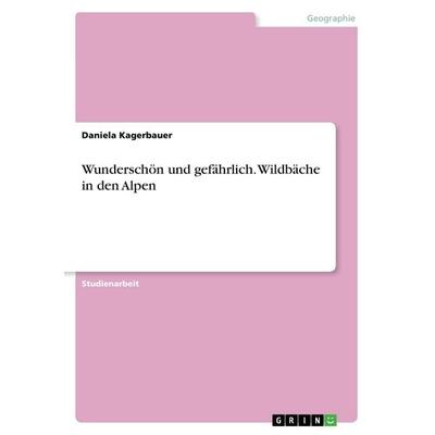 Wunderschön und gefährlich. Wildbäche in den Alpen, Taschenbuch von Daniela Kagerbauer, GRIN, 978-3-668-33723-7