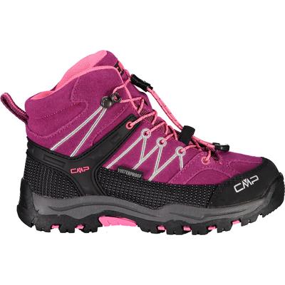 Wanderschuh CMP "RIGEL MID WP", Kinder, Gr. 34, lila (beere), Veloursleder, Schuhe Wanderschuh, wasserdicht