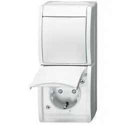 Busch-Jaeger Kombination SCHUKO Steckdose, mit Wipp. 2601/6/20 EBW-54