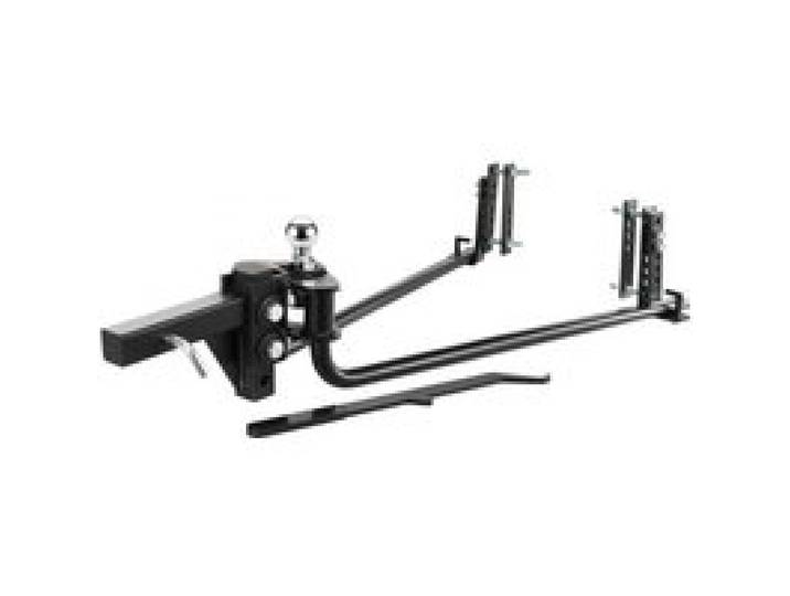VEVOR Attelage de Distribution de Poids 453 kg Attelage de Répartition de Charge avec Tige 50 mm, Boule 58,7 mm, Contrôle de Balancement Remorque pour Nivellement de Charge, Revêtement en Poudre Noir