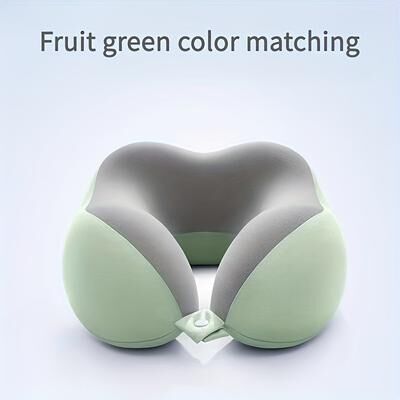 Inspire Daily Merch Medium Soft U shaped Neck Pillow For Travel Office Ergonomically Designed For Comfort And Support green