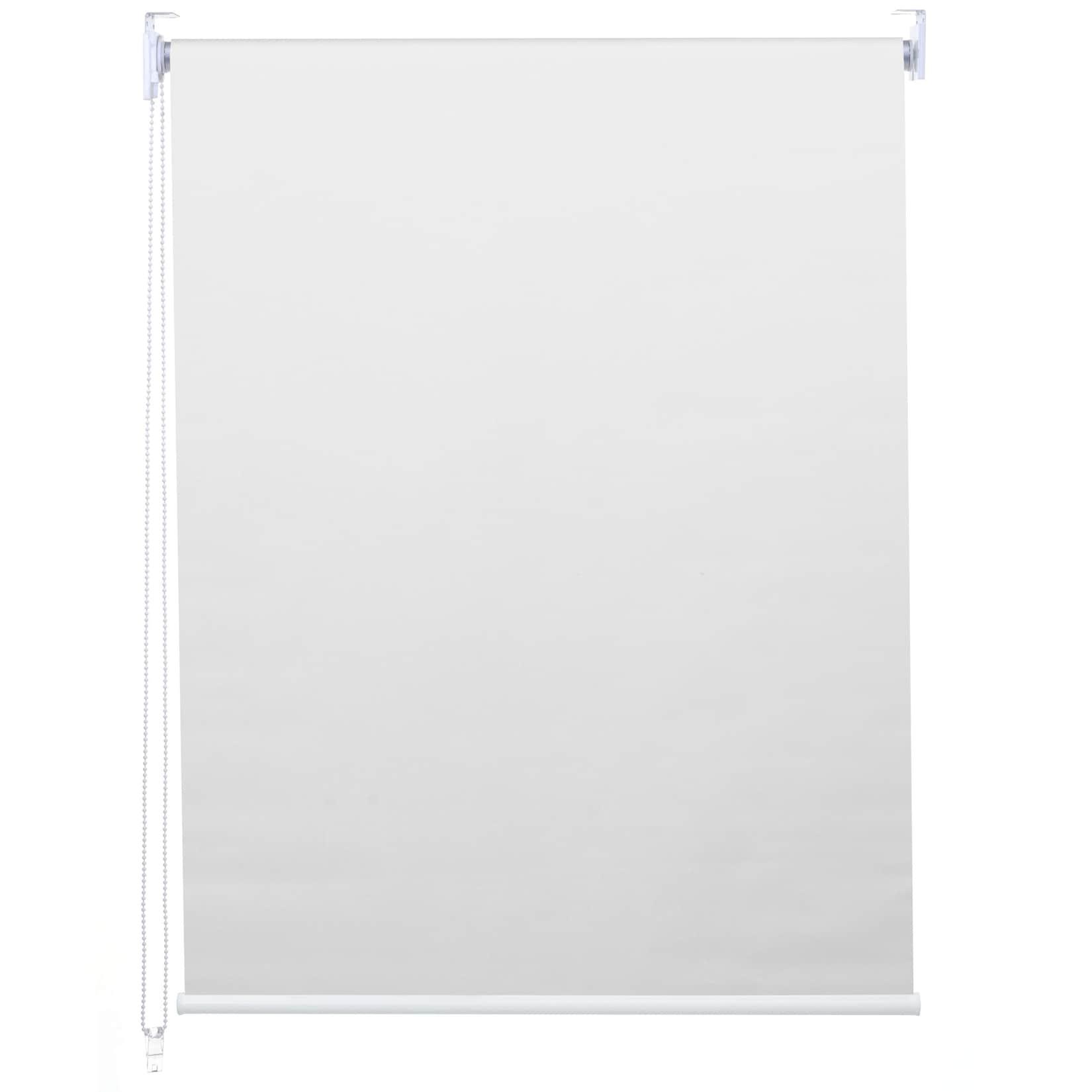 Rollo MCW-D52, Fensterrollo Seitenzugrollo Jalousie, Sonnenschutz Verdunkelung blickdicht 80x160cm ~ weiß