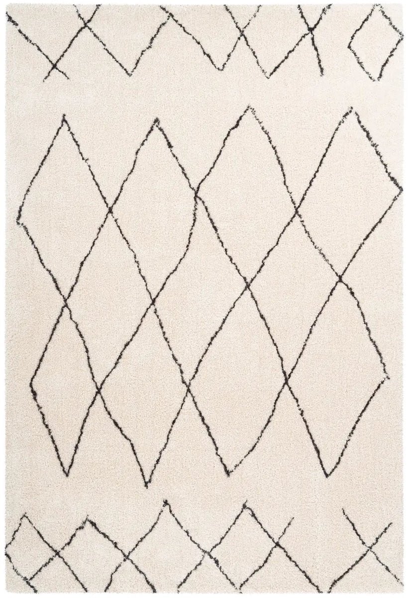 Dutch XXL Berber Vloerkleed Orlando Geometrisch Crème Polyester 80 x 150 cm