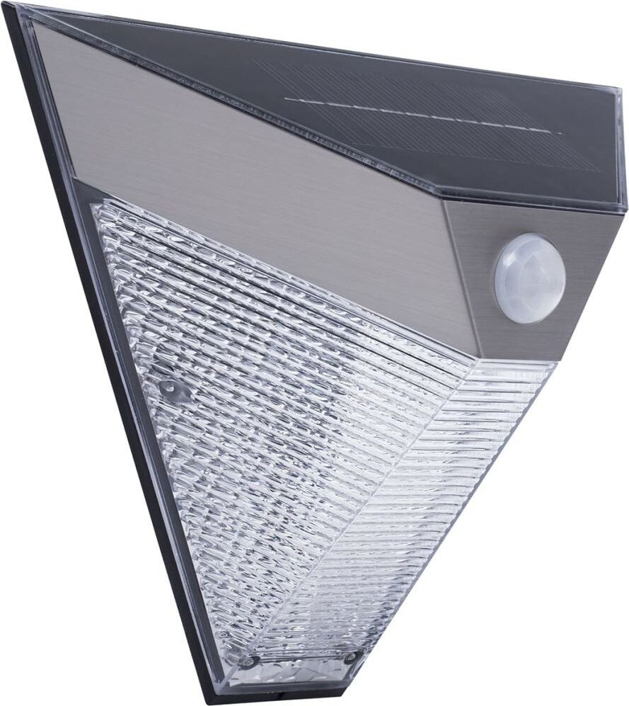 Smartwares 10.045.86 LED Buitenwandlamp met Zonne-energie, RVS en Kunststof, IP43