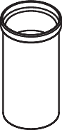 Hewi System 800 Behälter 800.20.E0299 für Toilettenbürsten, reinweiß