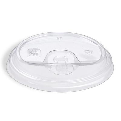 SWS 1000 Deckel für Becher rPet Ø 90x22 mm transparent mit Trinköffnung