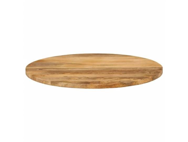 KTHLBRH Runde Tischplatte aus Massivholz Mango, 90 x 2,5 cm Rustikales Design, leicht zu reinigende Oberfläche, vielseitiger Ersatz, natürliche Oberfläche