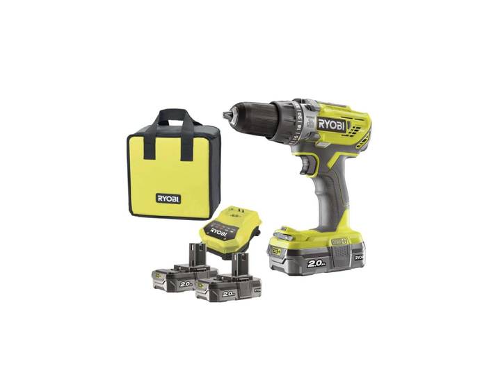 Perceuse-visseuse à percussion RYOBI R18PD3-220S 18V 50Nm 2x2Ah + chargeur 2A avec sac de transport
