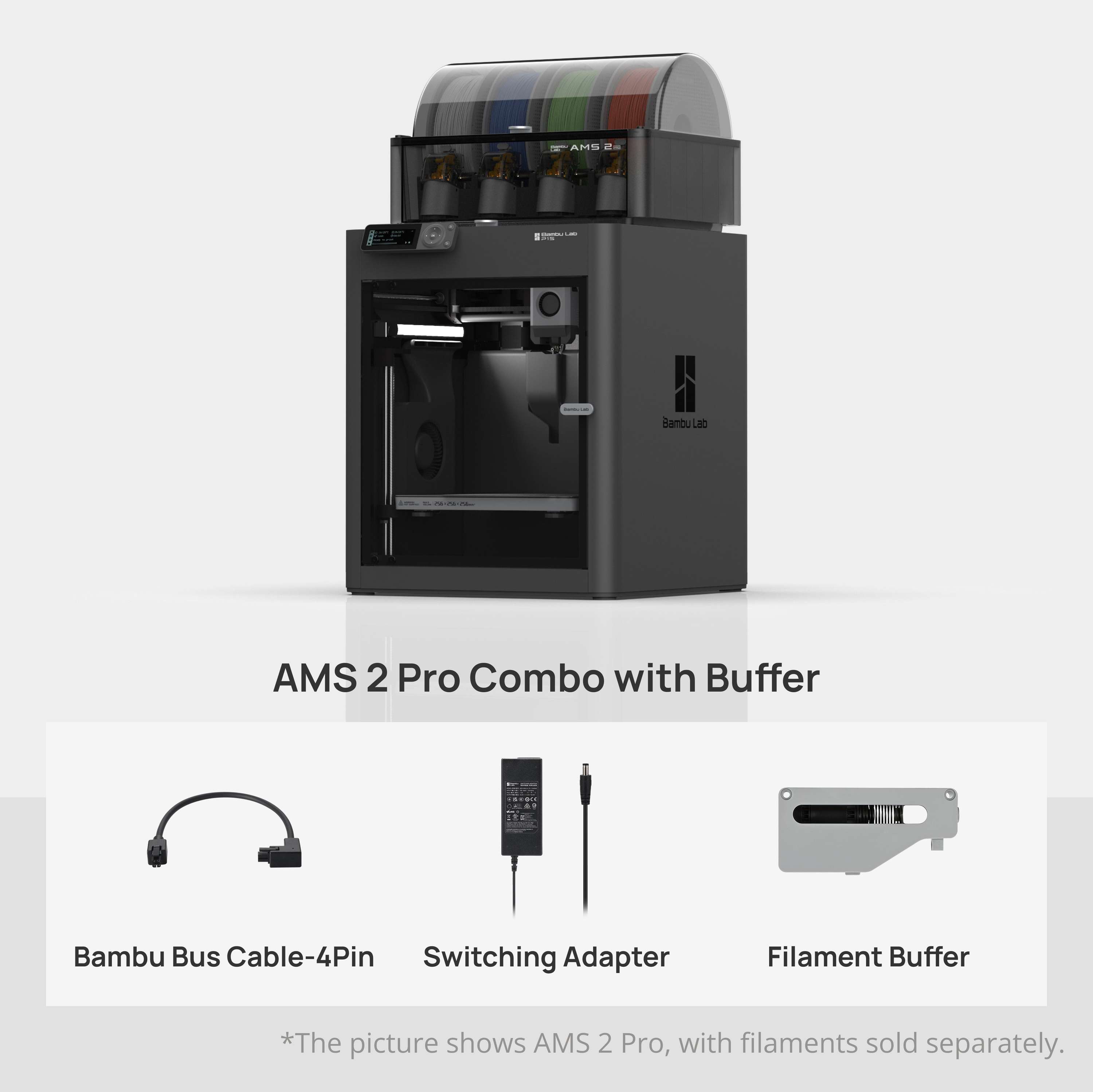 Bambu Lab P1S - AMS 2 Pro Combo PF001-U+SA007+SA012-EU
