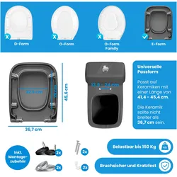 Kesser, WC Deckel, Toilettendeckel mit Absenkautomatik & Softclose aus Duroplast