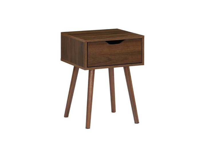 sweeek - Table de chevet décor bois teinté noyer 1 tiroir NEPAL