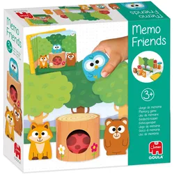 Jumbo JUM53171 - Memo Friends, Kinderspiel, für 1-2 Spieler, ab 3 Jahren (Deutsch, 1 - 2 Spieler)