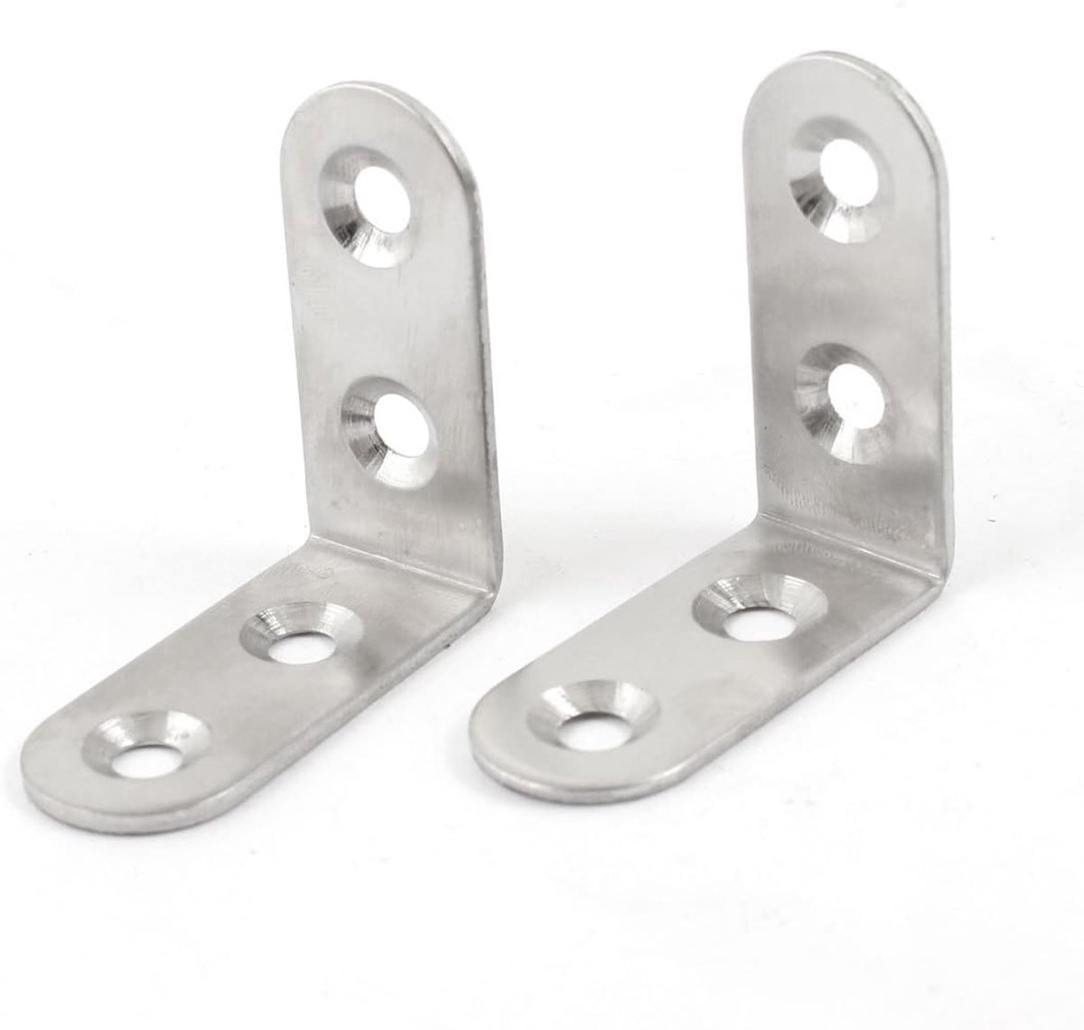 Zilverkleurige Glazen Plankhouder met Gemonteerd Gat - 40x40mm