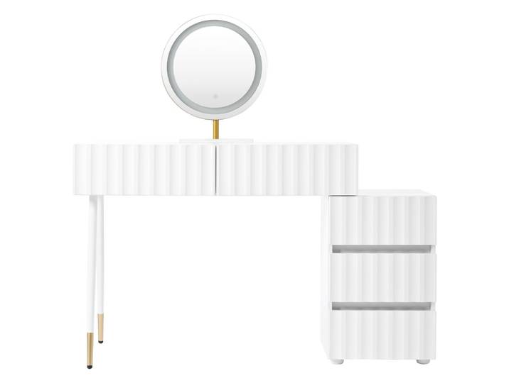 Coiffeuse blanche avec miroir 100 x 40 x 127 cm