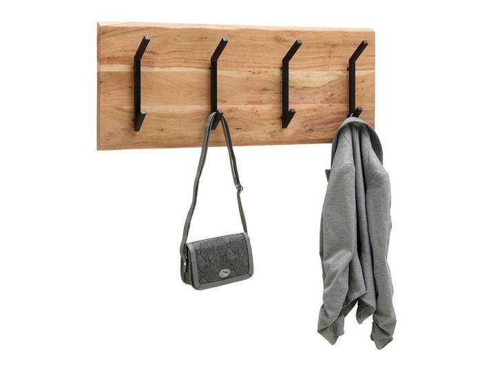 Wandgarderobe Rivera 4 Schwarz/Akaziefarben