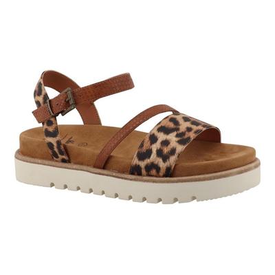 Sandale MUSTANG SHOES "Malina", Damen, Gr. 38, Synthetik, sand, leo, Lederimitat, Textil, Schuhe Sandale, Plateausandalette, Sommerschuh, Urlaubsschuh in Leo-Optik