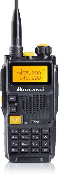 Midland CT590S Talkie-walkie bi-bande avec écran LCD et multiples fonctionnalités.