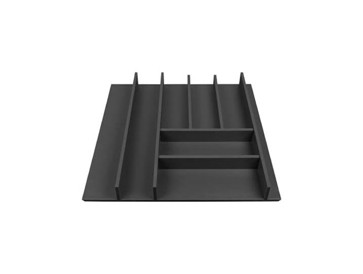 Elletipi Wood Line PLA O50060 Besteckkasten für Schublade aus MDF Spanplatte Grau Orion Modul 60.