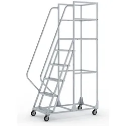 Fahrbare Leiter mit Plattform - 6 Stufen, 1,5 m