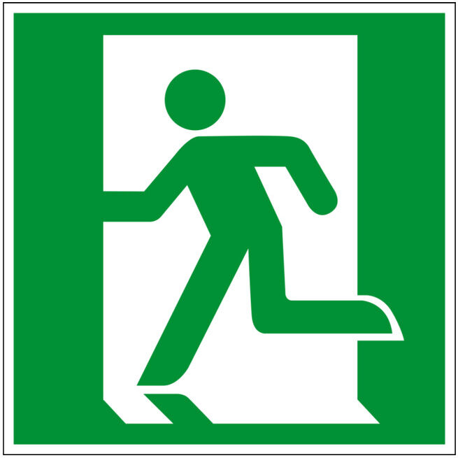 Panneau de signalisation Eichner Chemin de fuite sortie de secours 15 x 15 cm PVC (9225-14071-015)