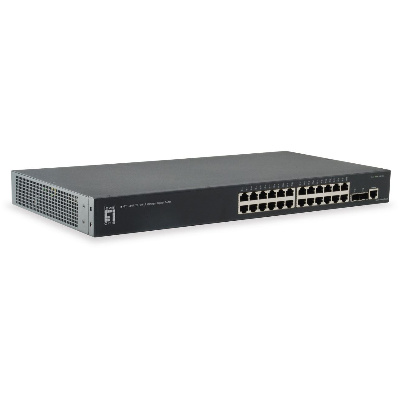 LevelOne Switch 44,0cm 26x SFP GTL-2661 2xSFP+